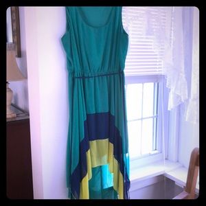 High Low Color Block A-List Dress L